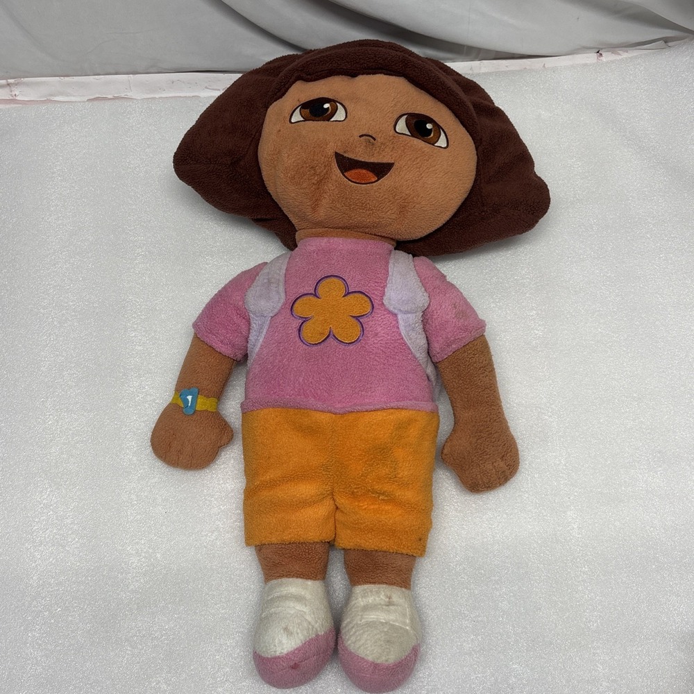 Vtg Y2K Dora The Explorer Jumbo Plush W Backpack 24" Nick Pillow‎ Toy Doll 2004